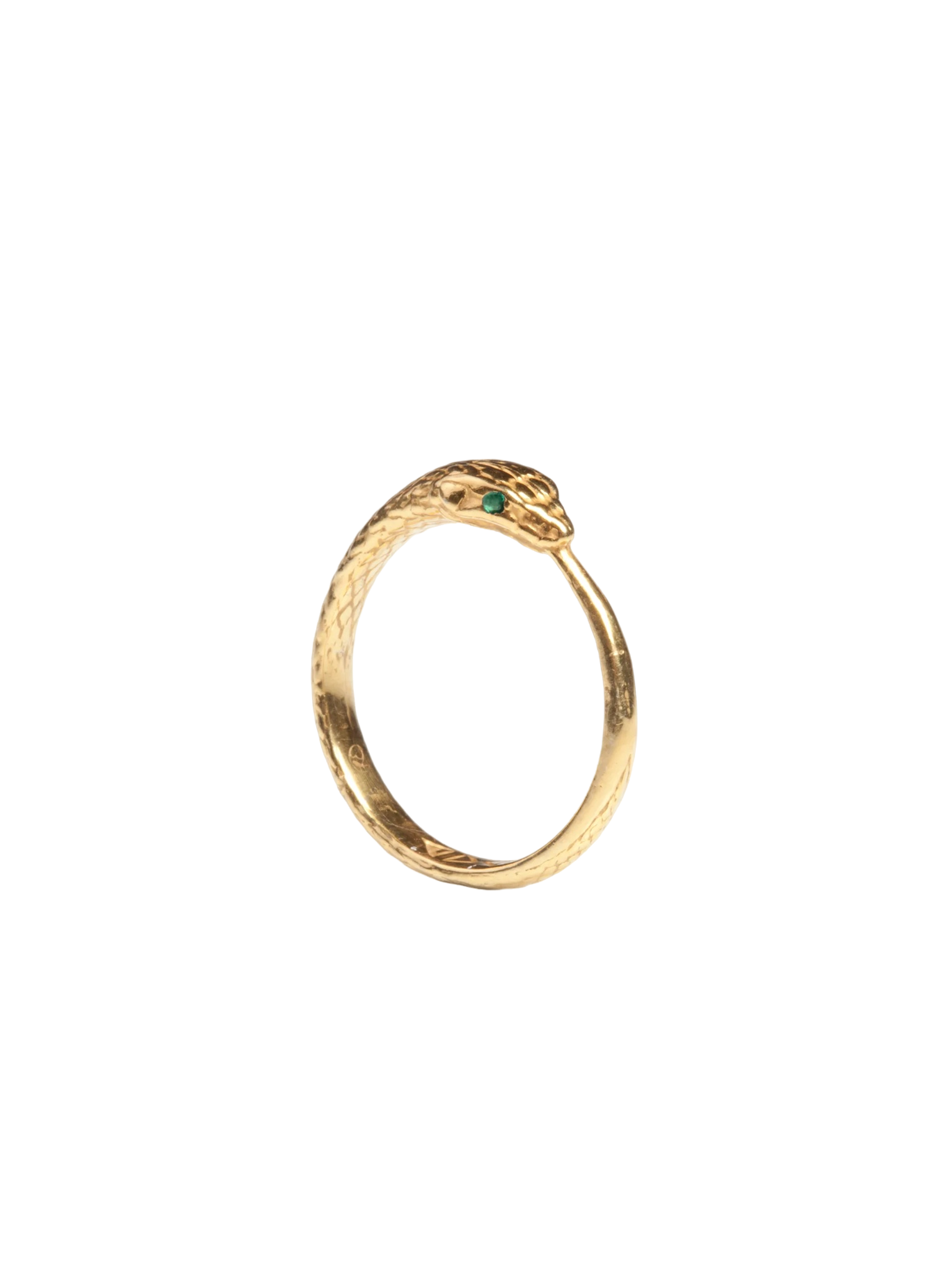 Ouroboros emerald snake ring
